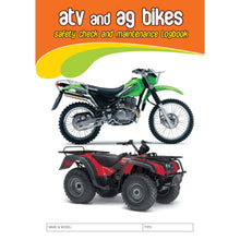 Load image into Gallery viewer, ATV & AG Bike Safety Check and Maintenance Logbook cover image