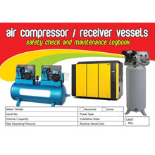 Load image into Gallery viewer, Air Compressor Receiver Vessel Pre Start Checklist Logbook cover
