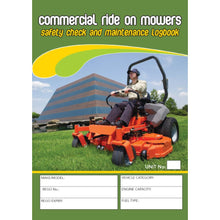 Load image into Gallery viewer, Ride On Mower Safety Pre Start Checklist and Maintenance Logbook cover
