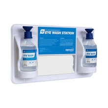 Load image into Gallery viewer, Emergency Eye Wash Station, Plastic Wall Mount with two 500ml saline solution bottles