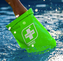 Load image into Gallery viewer, Green first aid kit with a cross symbol on water