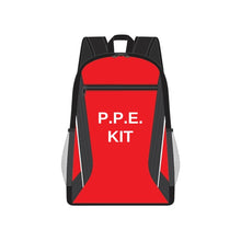 Load image into Gallery viewer, Red PPE Kit Back pack bag on white background