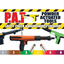 Load image into Gallery viewer, Powder Actuated Tools Safety Pre Start Checklist and Maintenance Logbook cover