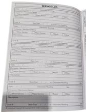Load image into Gallery viewer, Service Log Page