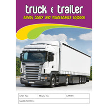 Load image into Gallery viewer, Truck & Trailer Pre Start Safety and Maintenance Check Logbook cover