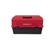 Load image into Gallery viewer, Red and black case with 'WARDEN KIT' text on a white background