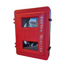 Load image into Gallery viewer, Red 'Warden Station' with on a white background