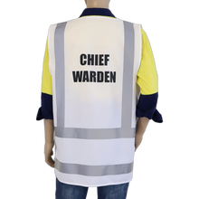 Load image into Gallery viewer, Chief Warden Hi Vis Zip Up Vest Back View