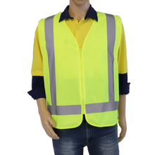 Load image into Gallery viewer, Yellow Area Warden Zip Up Vest Front view