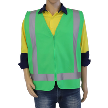 Load image into Gallery viewer, Hi Vis Green First Aid Officer and Warden Zip Up Vest Front View