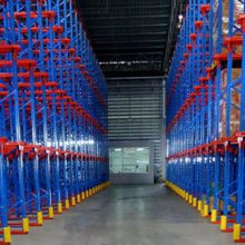 Load image into Gallery viewer, Rack Armour Pallet Column Protector fitted to rack bays