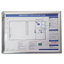 Load image into Gallery viewer, A4 Evacuation Diagram Holders - Silver Snap Lock Frames