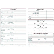 Load image into Gallery viewer, Chainsaw Safety Check and Maintenance Logbook inside pages