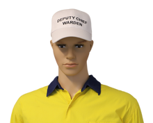 Load image into Gallery viewer, Warden Cap - White Deputy Chief Warden on model