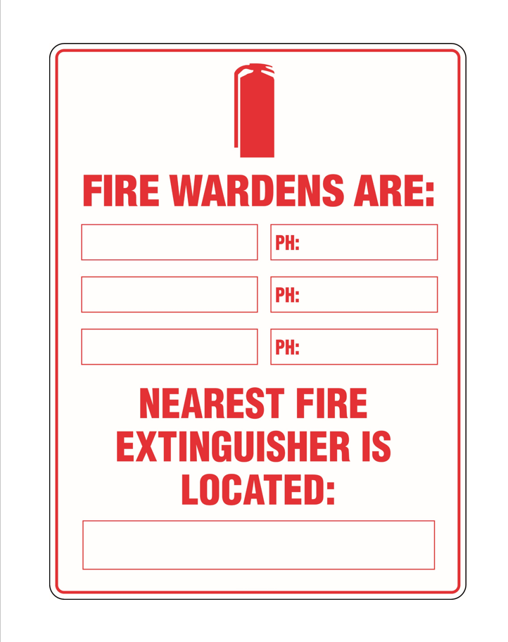 Fire Sign | Fire Wardens Are: Sign | Emergency Response Products