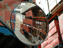 Load image into Gallery viewer, Indoor Outdoor General Purpose Convex Mirror Mounted on Racking