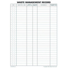 Load image into Gallery viewer, Waste Management Logbook inside pages