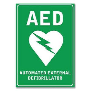 AED Defibrillator Wall Sign