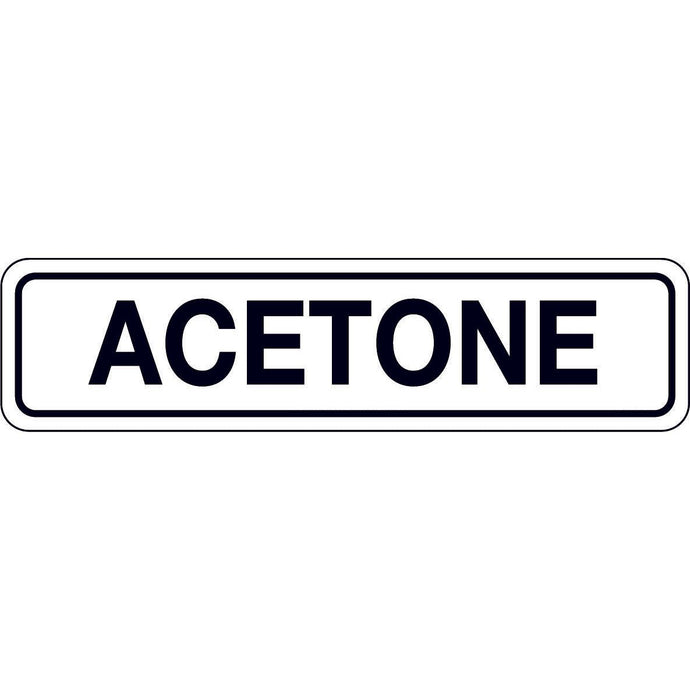 Acetone Label Sticker