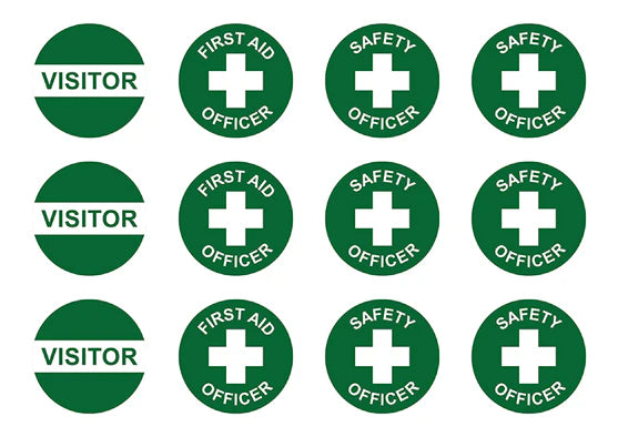 Hard Hat Labels, Assorted, Sheet of 12