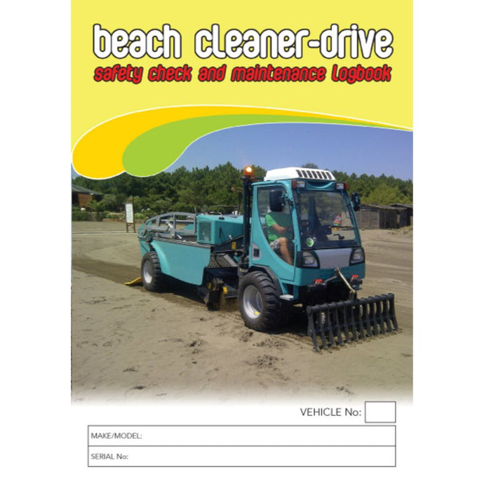 Beach Cleaner Drive Safety Pre Start Checklist Logbook cover