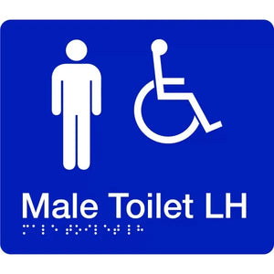 Braille Sign Male Toilet Left Hand