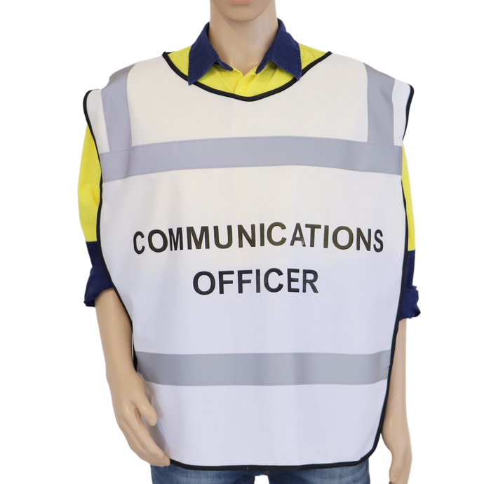 Communications Officer Tabard Style Vest on model