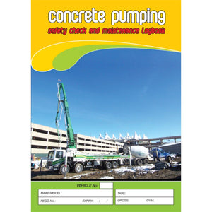 Concrete Pumping Truck Safety Pre Start Checklist and Maintenance Logbook cover