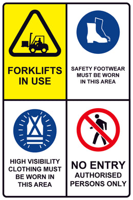Conditions Of Entry Sign with 4 icons