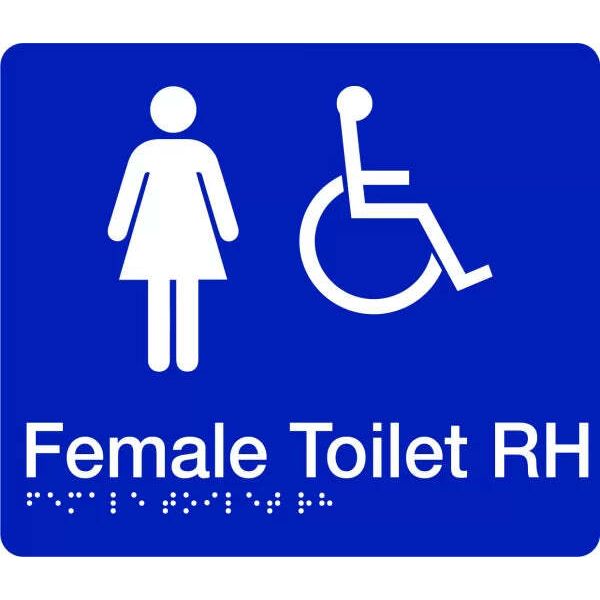 Female Toilet Right Hand Braille Sign