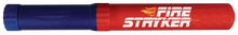 Load image into Gallery viewer, Red and blue fire extinguisher with 'Fire Stryker' branding on a white background
