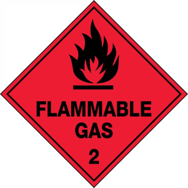 Flammable Gas 2 Sign
