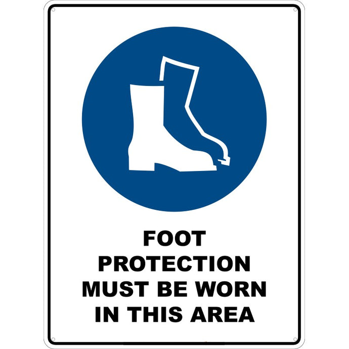 'Foot Protection Must Be Worn In This Area' Mandatory Sign