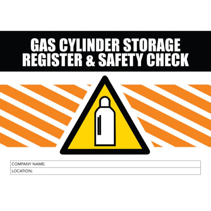 Gas Cylinder Storage Register & Safety Check Logbook cover