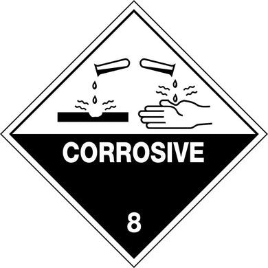 Hazchem Corrosive 8 Sign