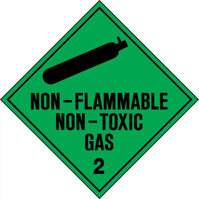 Hazchem Non-Flammable Non-Toxic Gas 2 Sign