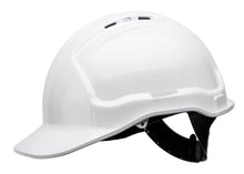 Load image into Gallery viewer, White ventilated hard hat
