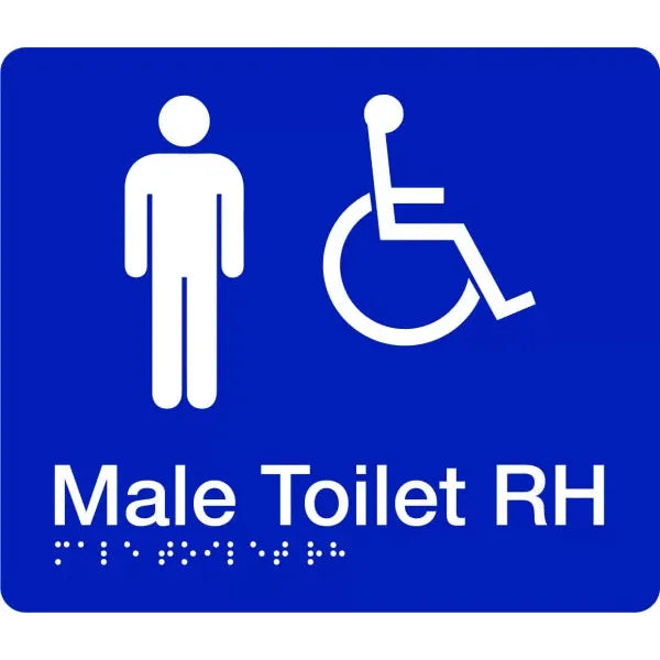 Braille Sign Male Toilet Right Hand