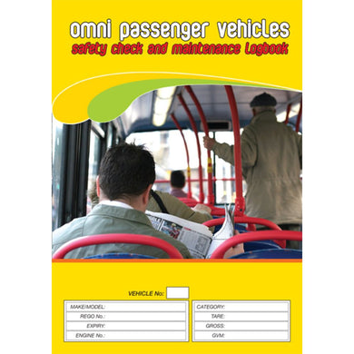 Omni Bus Passenger Vehicles Safety Pre Start Checklist and Maintenance Logbook cover image