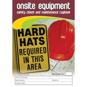 Onsite Equipment Safety Pre Start Checklist and Maintenance Logbook cover