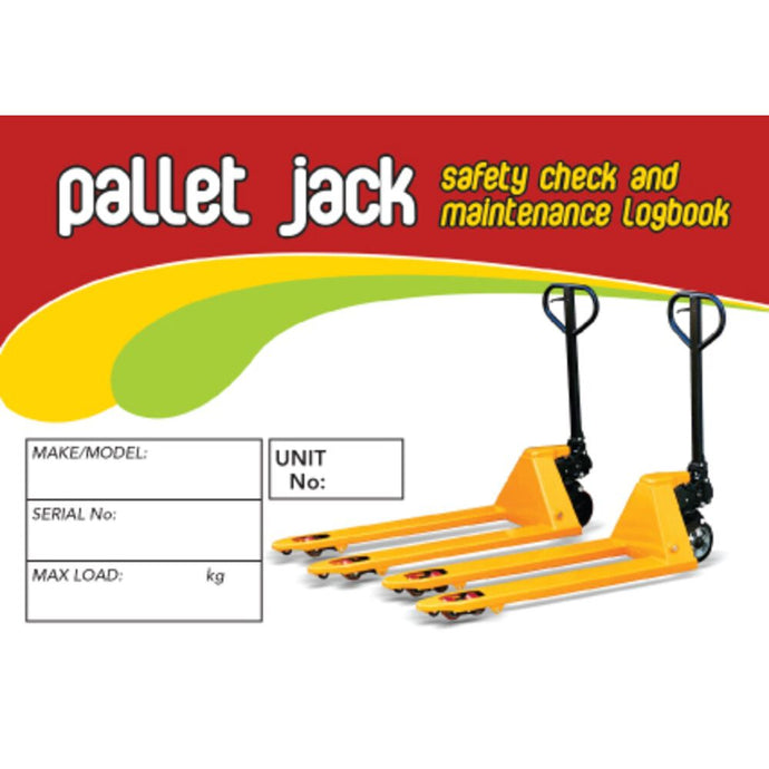 Pallet Jack Safety Pre Start Checklist and Maintenance Logbook cover