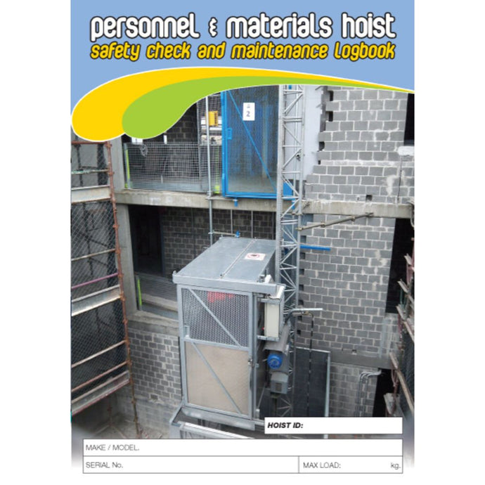 Personnel And Materials Hoist Safety Check and Maintenance Logbook cover