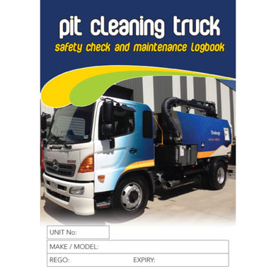 Pit Cleaning Truck Pre Start Safety Check Logbook cover