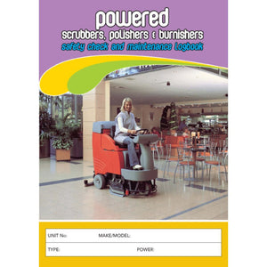 Powered Scrubber Polishers And Burnishers Pre Start Safety Check Logbook cover