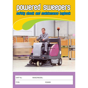 Powered Sweeper Safety Pre Start Checklist and Maintenance Logbook cover