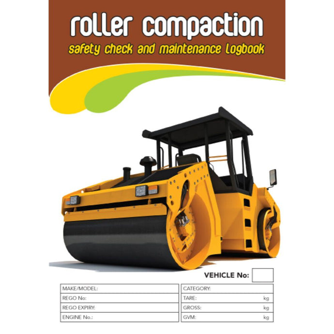 Roller Compaction Pre Start Safety Checklist and Maintenance Logbook cover