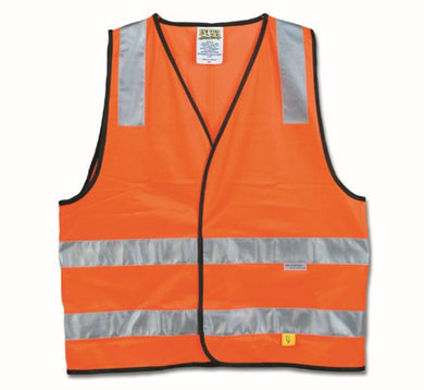 Hi-Vis Orange Safety Day/Night Vest 