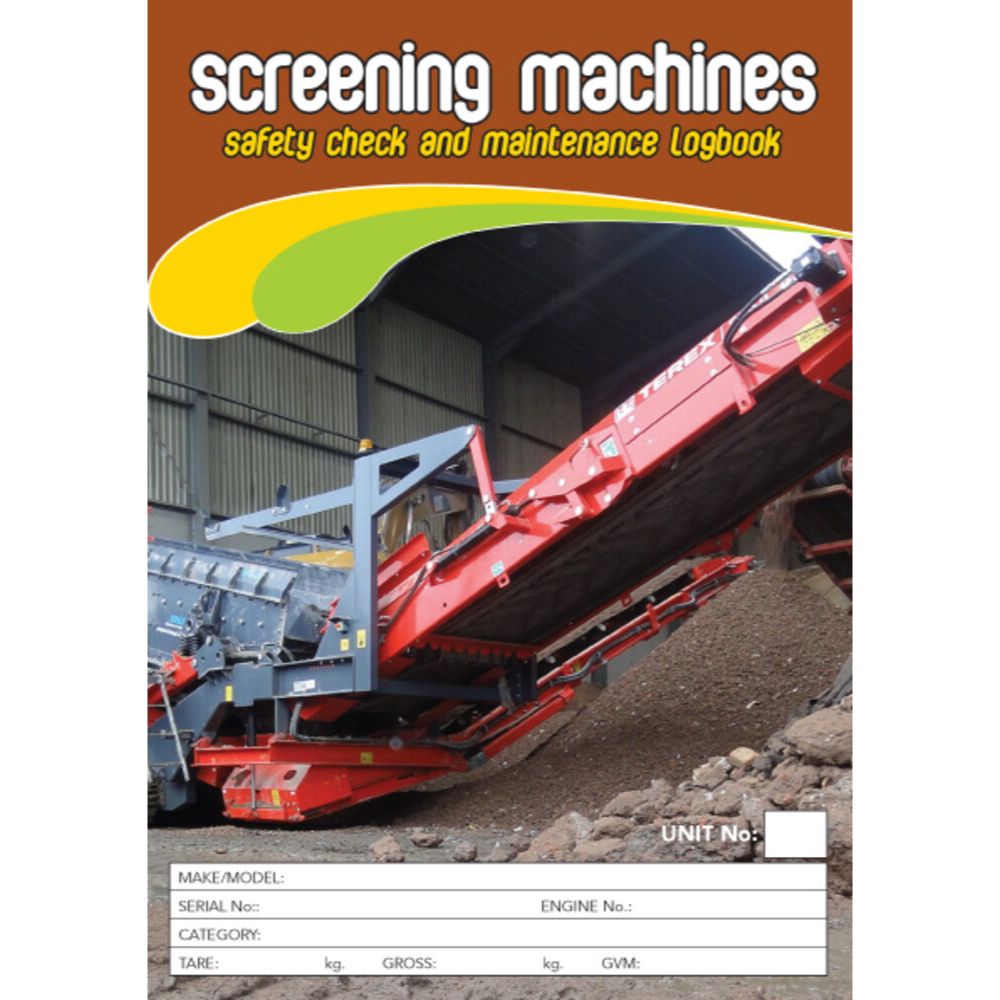 Screening Machine Safety Check & Maintenance Logbook