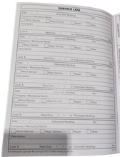 Load image into Gallery viewer, Service Log Page
