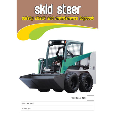 Skid Steer Safety Pre Start Checklist and Maintenance Logbook cover